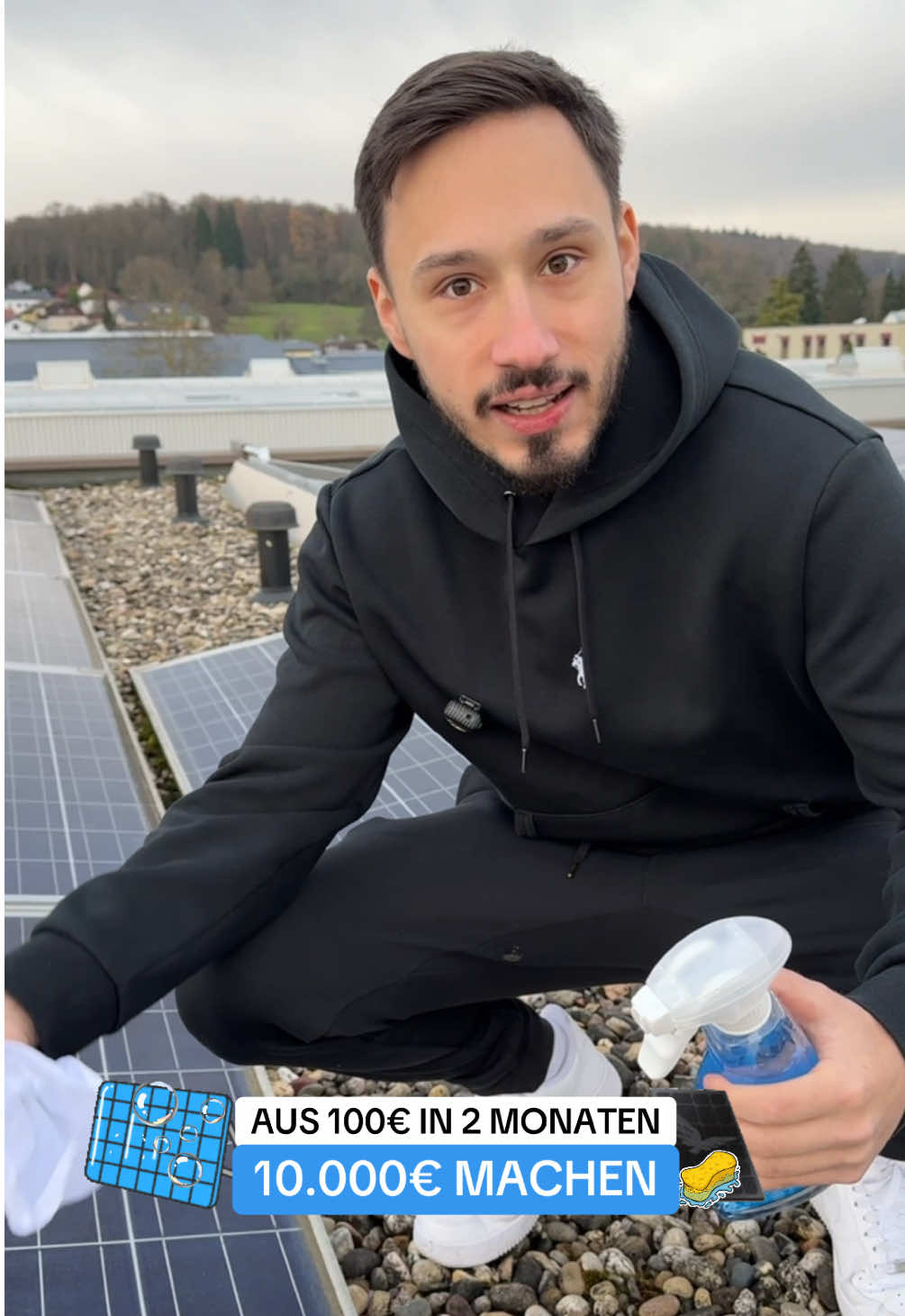 Eins der besten Business Ideen für den Anfang. 🧽🌅 Solar Anlagen reinigen. 💦 #marcolovic 