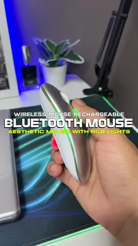 Upgrade your computer setup with this Ultra-Thin Wireless Mouse with RGB Lighting. This aesthetic Wireless Mouse is perfect for gaming, work, or home offices! #wirelessmouse #bluetoothmouse #rgbmouse #mouse #mousegaming #officegadgets @Kacoolmall PH 