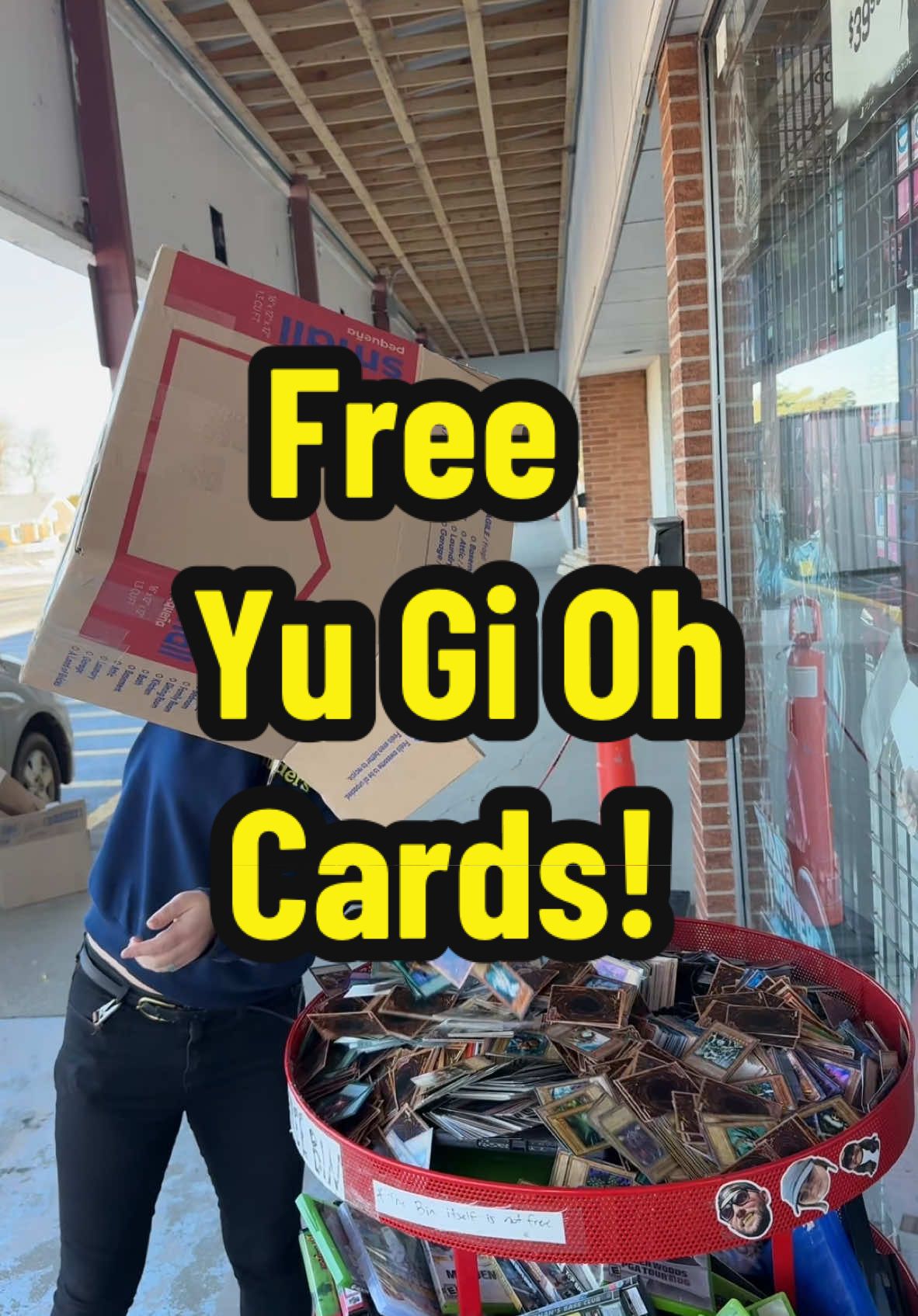 Yu Gi Oh cards in the free bin!  #retro #gamestore #retrogaming #yugioh 