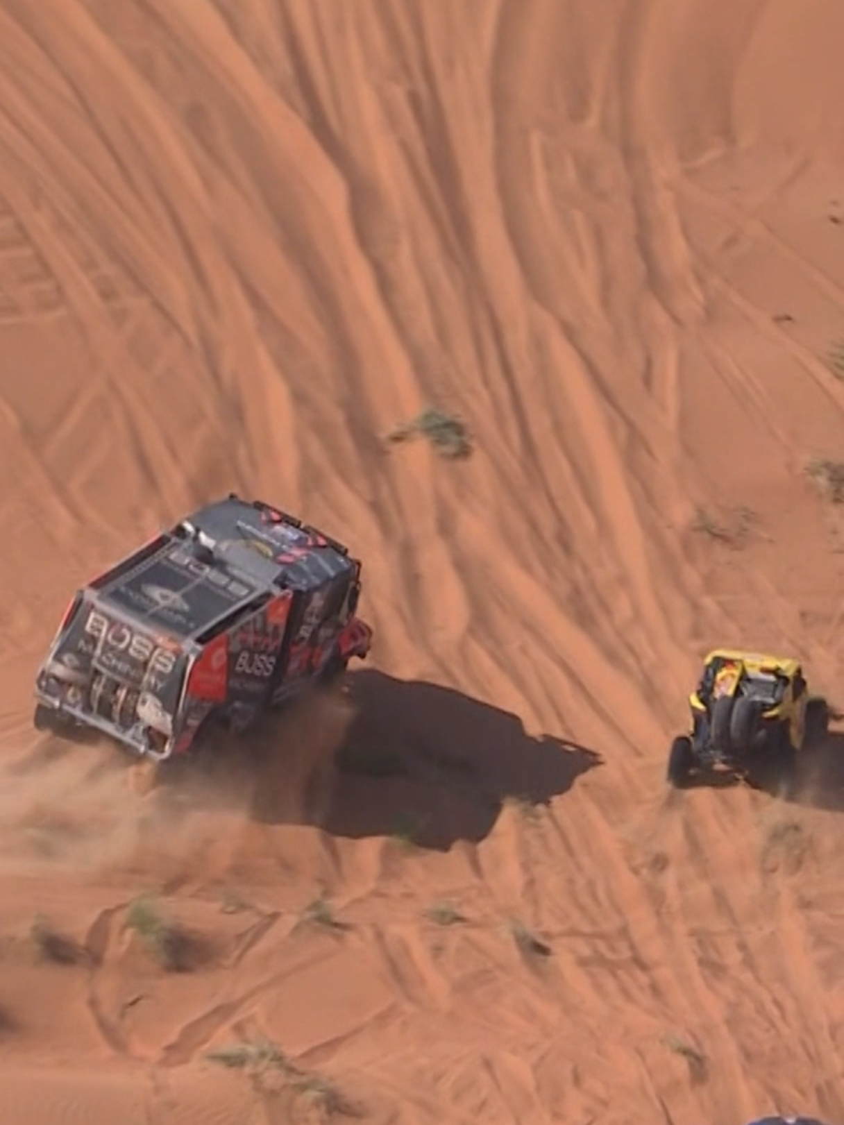 Close call! 🥵 🔜 #Dakar2025 #DakarInSaudi #carsofttiktok #Motorsport #sportstiktok #sports #truck