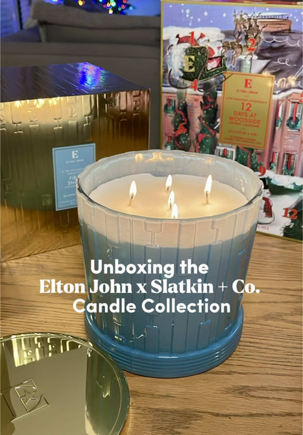 When your favorite artist and favorite candles come together… Elton John x Slatkin & Co. is a dream come true. 🕯️✨ The scent, the packaging—everything is perfect. Thank you so much, Slatkin & Co.! @Elton John @Slatkin and Co.  #e#eltonjohnslatkinandco #candlecollection #holidayunboxing #prpackage #wintercandles #holidaydecor #tiktokunboxing