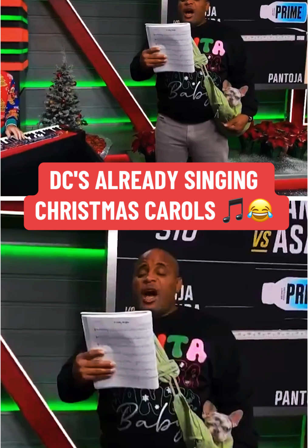 #DanielCormier is feeling the #Christmas spirit early this year 🎄🤣 #UFC310 #UFC #MMA #combatsports #funny #holiday #caroling 