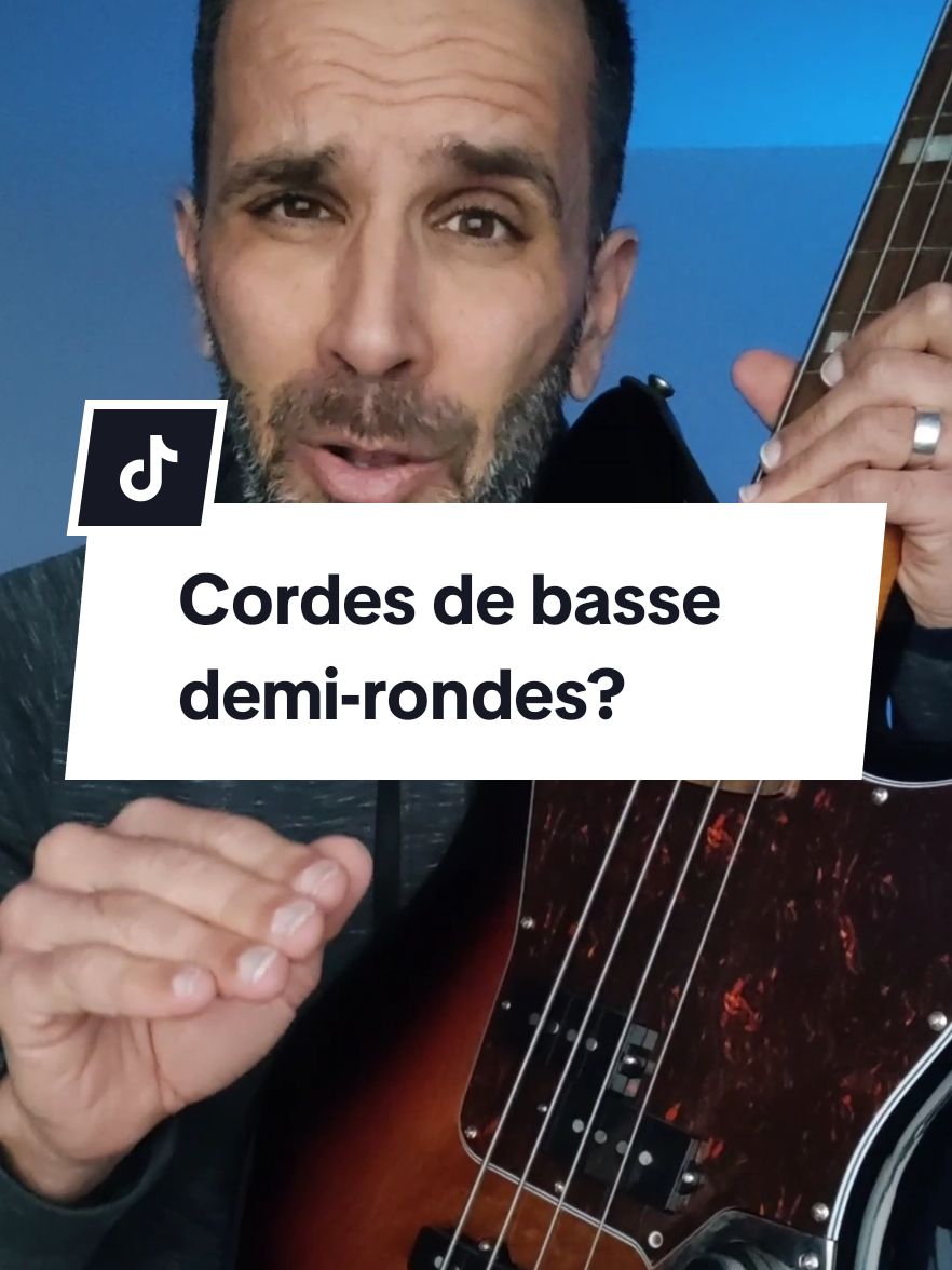 Réponse @maxlerouge59320 : Faut pas croire que les cordes de guitare ou de basse demi rondes, c'est un juste milieu entre les rondes et les filets plats! niveau son, peut être (et encore), mais niveau toucher c'est complètement différent.  #basstok #cordesdebasse #halfground #bassstrings #guitartech #gearhead 