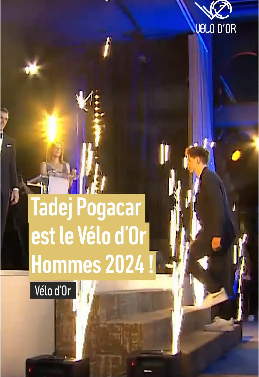 🏆 Tadej Pogacar est le Vélo d'Or Hommes 2024 !  #velodor #velo #sportstiktok 