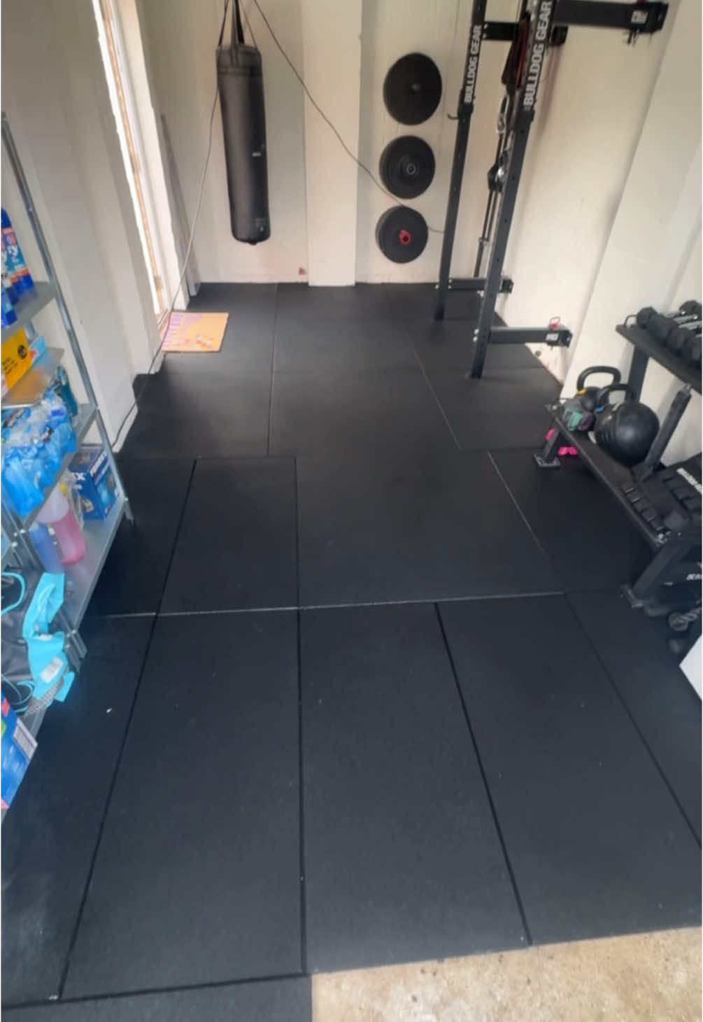 Rubber gym mat steam clean ✨ plaster dust removal ❌ #cleaningtiktok #satisfyingvideo