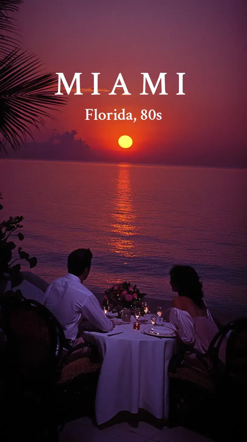 80s sunsets in Miami.. #1980s #80s #miami #nostalgia #retro #vintageaesthetic #the80s #80snostalgia