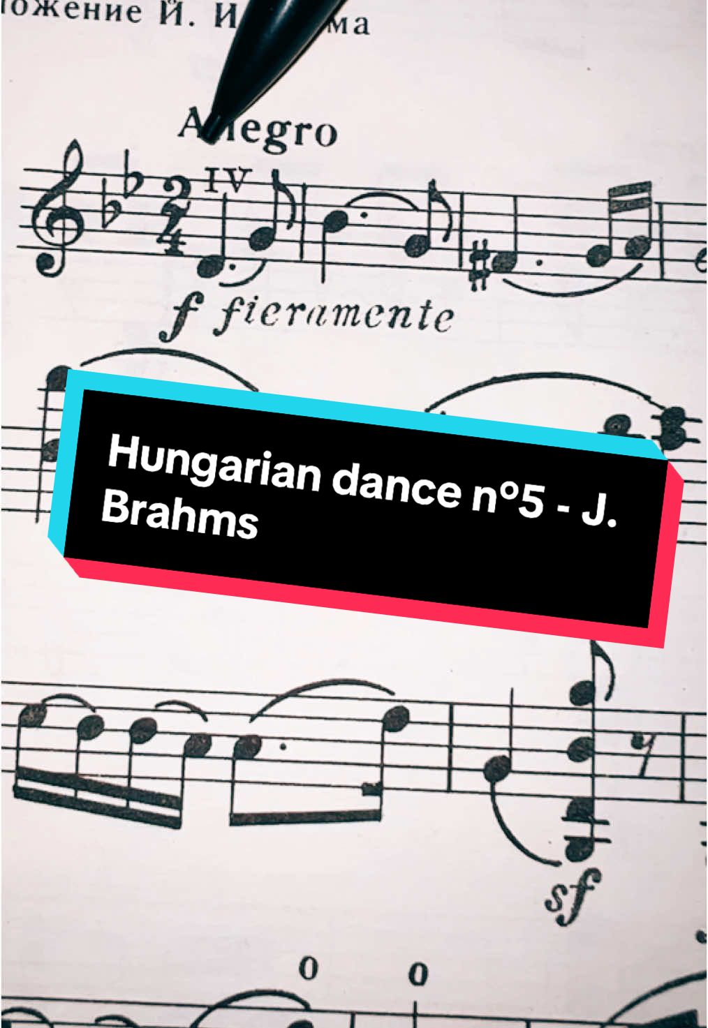 Hungarian dance n°5 - J. Brahms Brahms’s banger 😂 #orchestra #hungariandance #brahms #classicalmusic #classical #violinist #violin #piano #art #fy #fyp #viral #sheetmusic #baroque #romantic #violintok #musictok #pianotok 