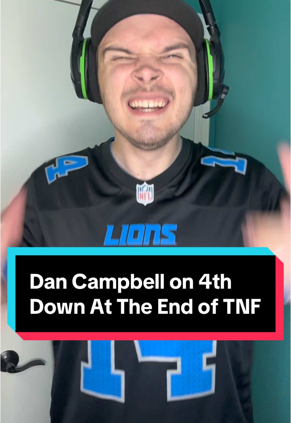 Dan Campbell on 4th Down At The End of TNF #nfl #nfltrending #nflviral #nflfootball #lions #packers 