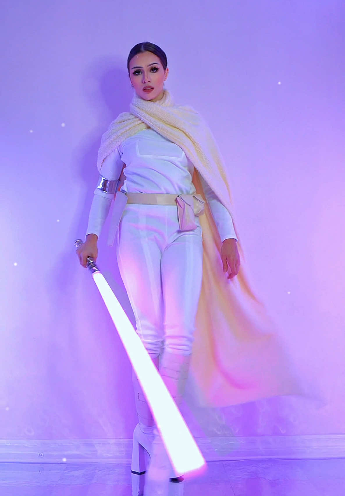 Is Padme a good first Star Wars cosplay?✨ #cosplaytransition #starwars #starwarscosplay #padme #padmeamidala #lightsaber 