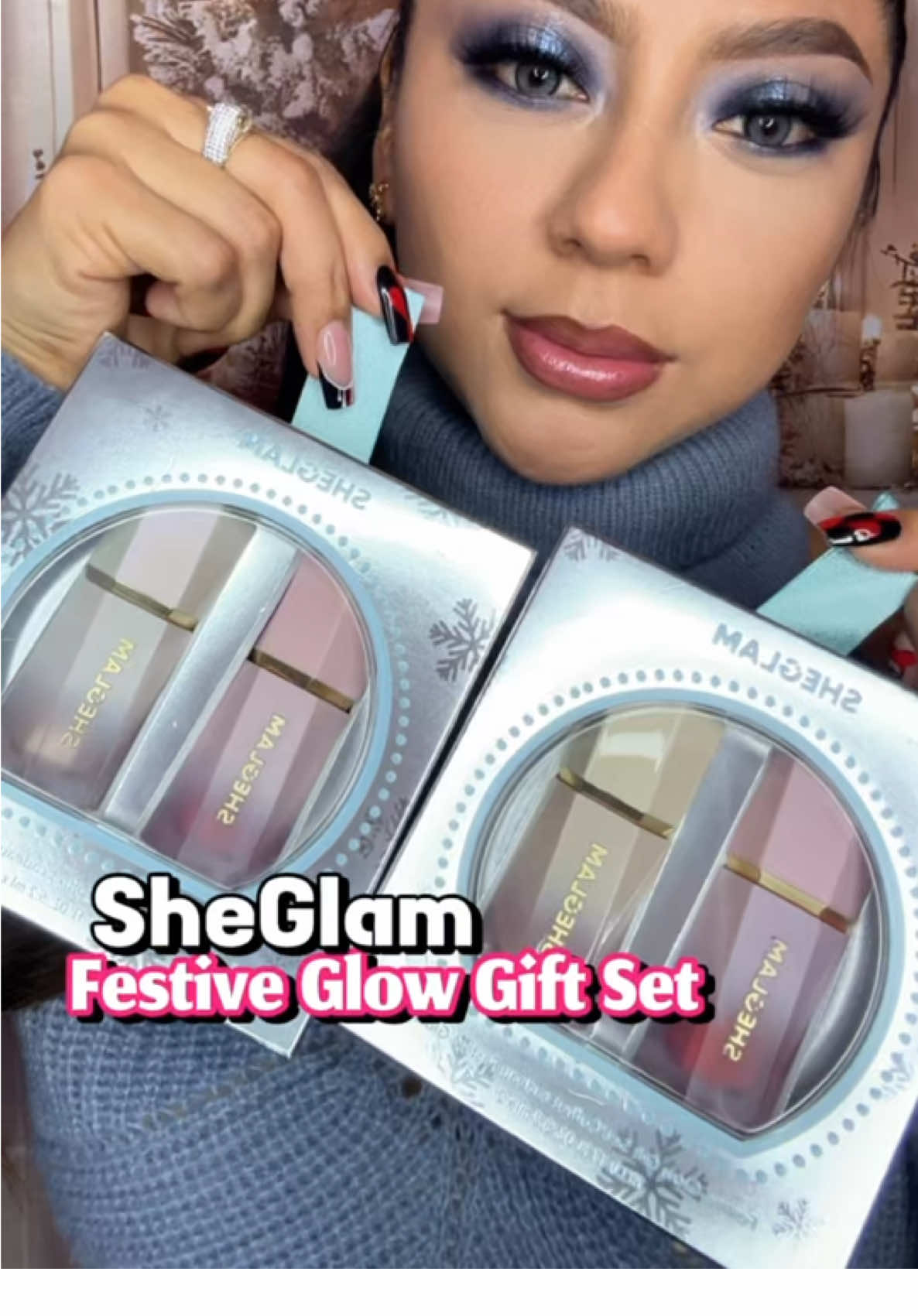 Ahora puedes tener tu líquido Blush e iluminador al mismo tiempo con Liquid Fam Festival Glow Set de @SHEGLAM ya que es un Nuevo lanzamiento de edición limitada 😱 ya sea para ti o regalar ya que viene en un precioso set para poner en tu árbol 🌲😍 Adquiérelo en su sitio web 👩🏻‍💻  #SHEGLAM #SHEGLAMLiquidfam #SHEGLAMBlush #SHEGLAMHolidayset  #SHEGLAMcollection #parati #sheglam #makeup #dilccicosmetics #makeupaddict #unboxing #SHEGLAMpartner #SHEGLAMcrueltyfree #merrychristmas #navidad