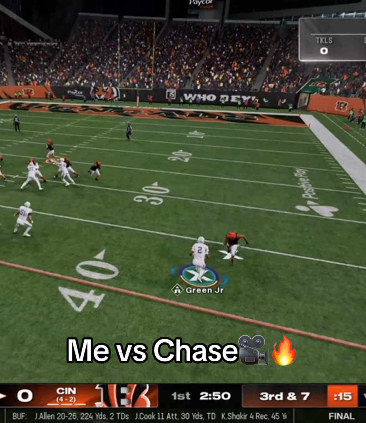 Me vs Chase || #nfl #jamarrchase #matchup #madden25 #NFLPlayoffs 