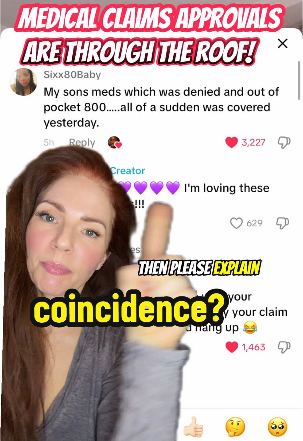 Is it a coincidence that all of a sudden people’s medical claims are getting covered? It’s very curious don’t you think? #healthcare #womenshealthcare #Americanhealthcare