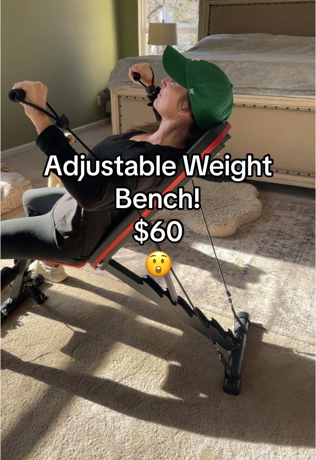 Get this weight bench for only $60!!! Perfect Christmas gift! #weightbench #workout #workoutbench #adjustableweightbench #workout #Fitness #workoutathome #athomeworkout #tiktokshopcreatorpicks #workoutequipment #homeworkout #flybird 