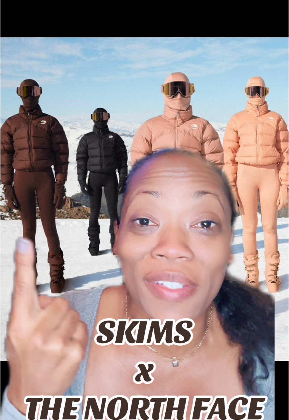 Just take all my Muh-knee💳 SKIMSxTHENORTHFACE⛷️🥽 Whether you ski, snowboard, or neither… you’ll be wearing this!! @SKIMS @thenorthface  @Kim Kardashian ✌🏽 #skims #thenorthface #collab #everbodyswearingskims #gohardorgohome #kimkardashian 