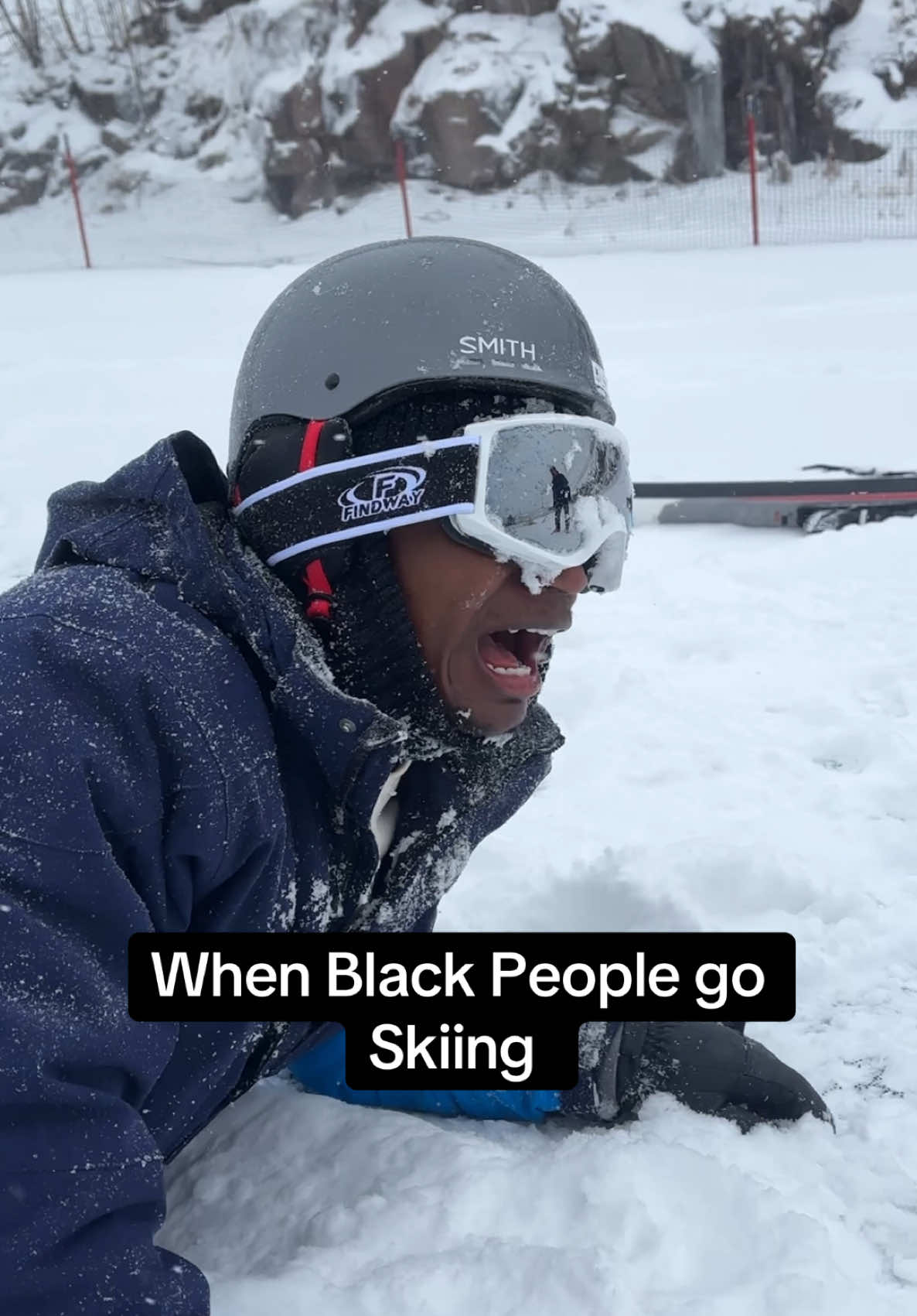 When Black people go skiing for the first time 🤣🤣🤣🤣 #ski #skiing #snow #snowboarding #canada 