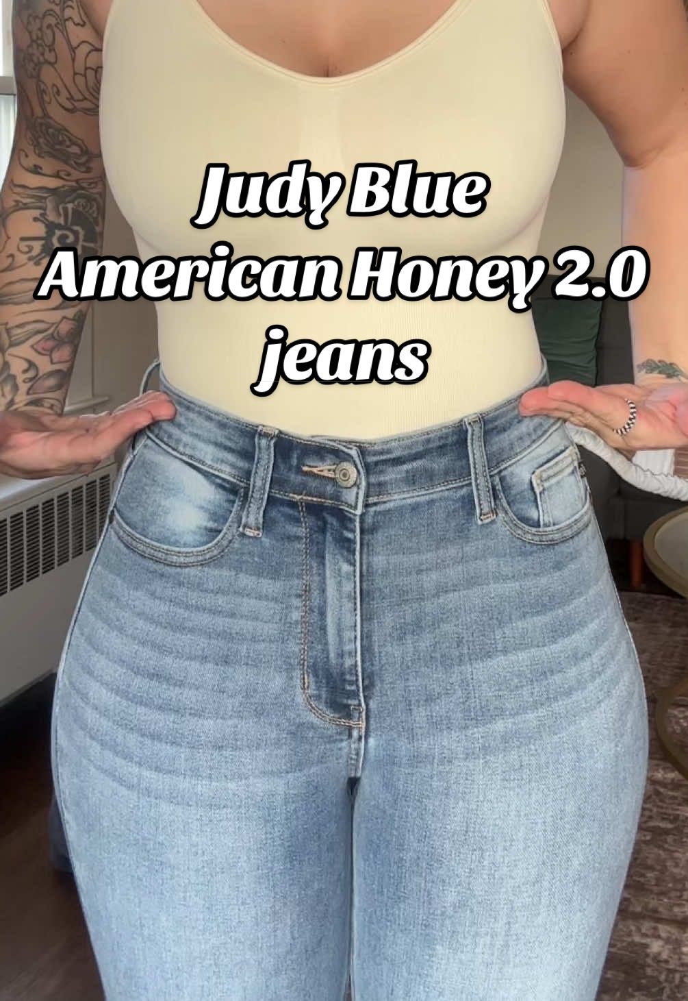 I love these americsn honey 2.0 Judy Blue mid-rise, bootcut denim jeans. #judybluejeans #judyblue #TikTokShopcreatorpicks #TikTokShopHolidayHaul #giftguide #treasurefinds 