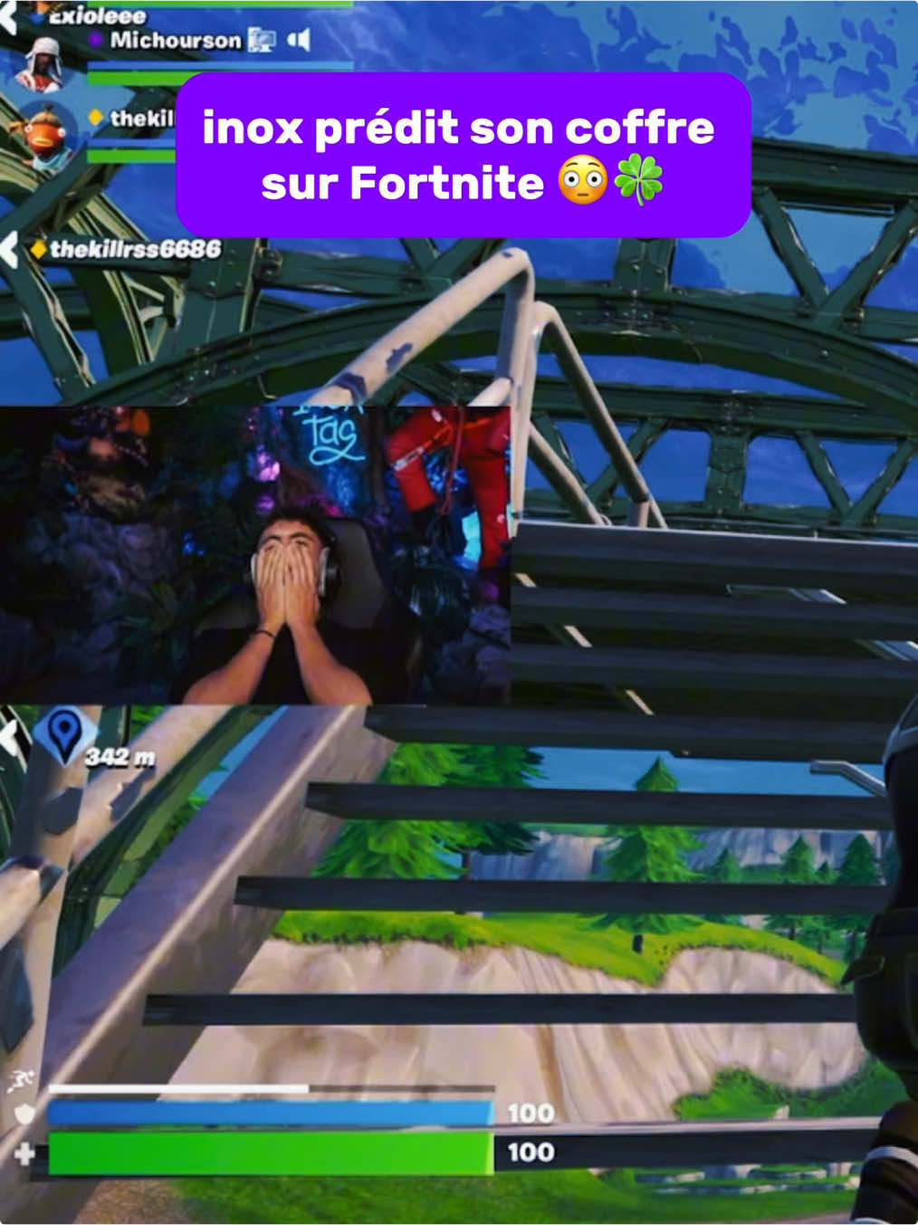 😳🍀 #inoxtag #inox #michou #fortnite #fortnitefr #twitch #fyp #twitchfr #twitchclips #clips #fortnitemoments #scar  #clipstwitch 