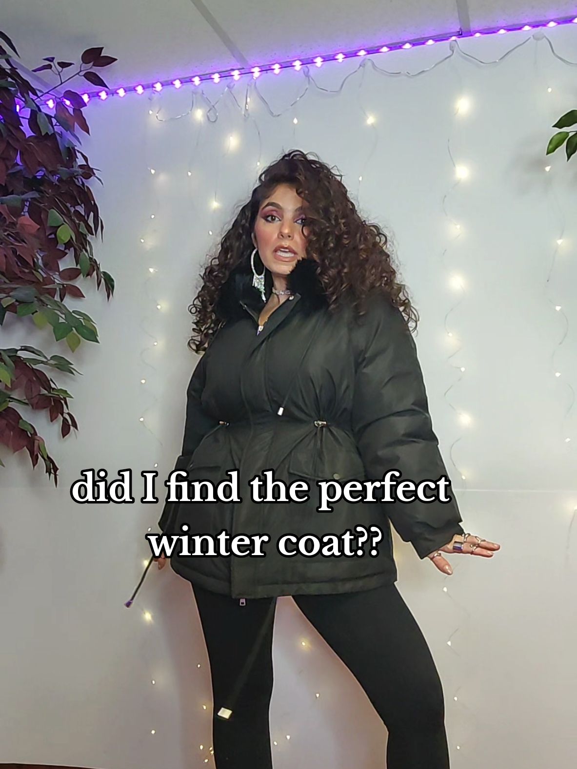 gurrl i this this is my favorite winter coat EVER!!  the fur, the hoodie, the waist😍 ugh gurl but I would hurry because they are at the end of this sale like I got lucky to grab this they didnt have my size so sized up 😭   #tiktokshopholidaydeals #tiktokshopholidayhaul #winterfashion #puffercoat #wintercoat 