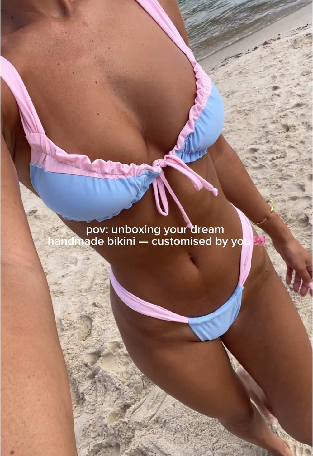 pov: you customised your dream pastel bikini 🎀 #customisedbikini #vincijaswim #handmadebikini 