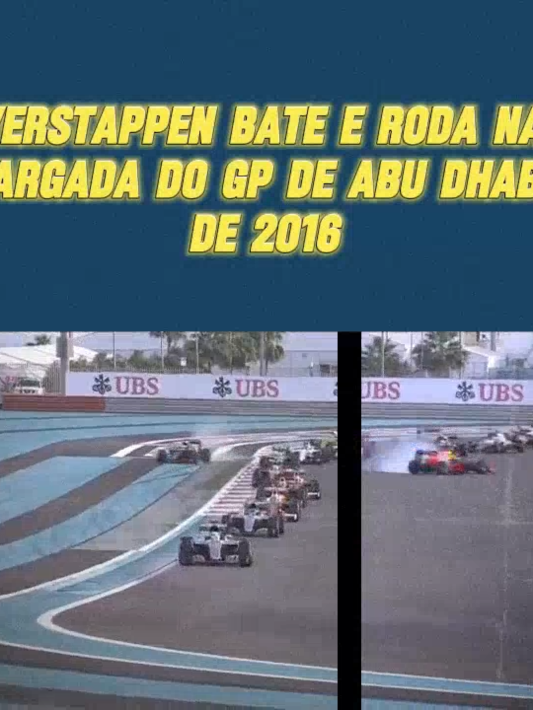 #Verstappen, erra, bate e roda na largada do Gp de Abu Dhabi de 2016  #Formula1  #Alonso #Ferrari #HAMILTON #f1edit #redbullracing #yasmarinacircuit #rosberg#Abudhabi