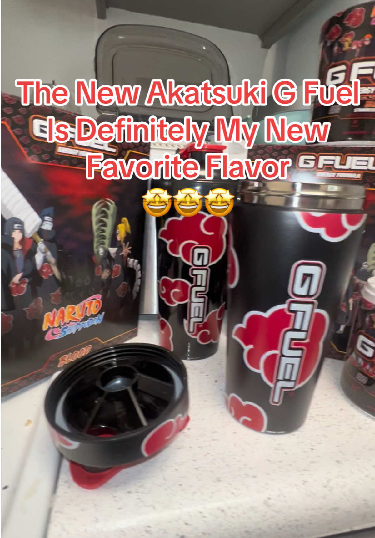 @G FUEL Energy Akatsuki Strawberry Matcha ☁️🍓🍵 #gfuelstrength #gfuel #akatsuki #natuto #collab #streamer #gaming #animetiktok #ad 