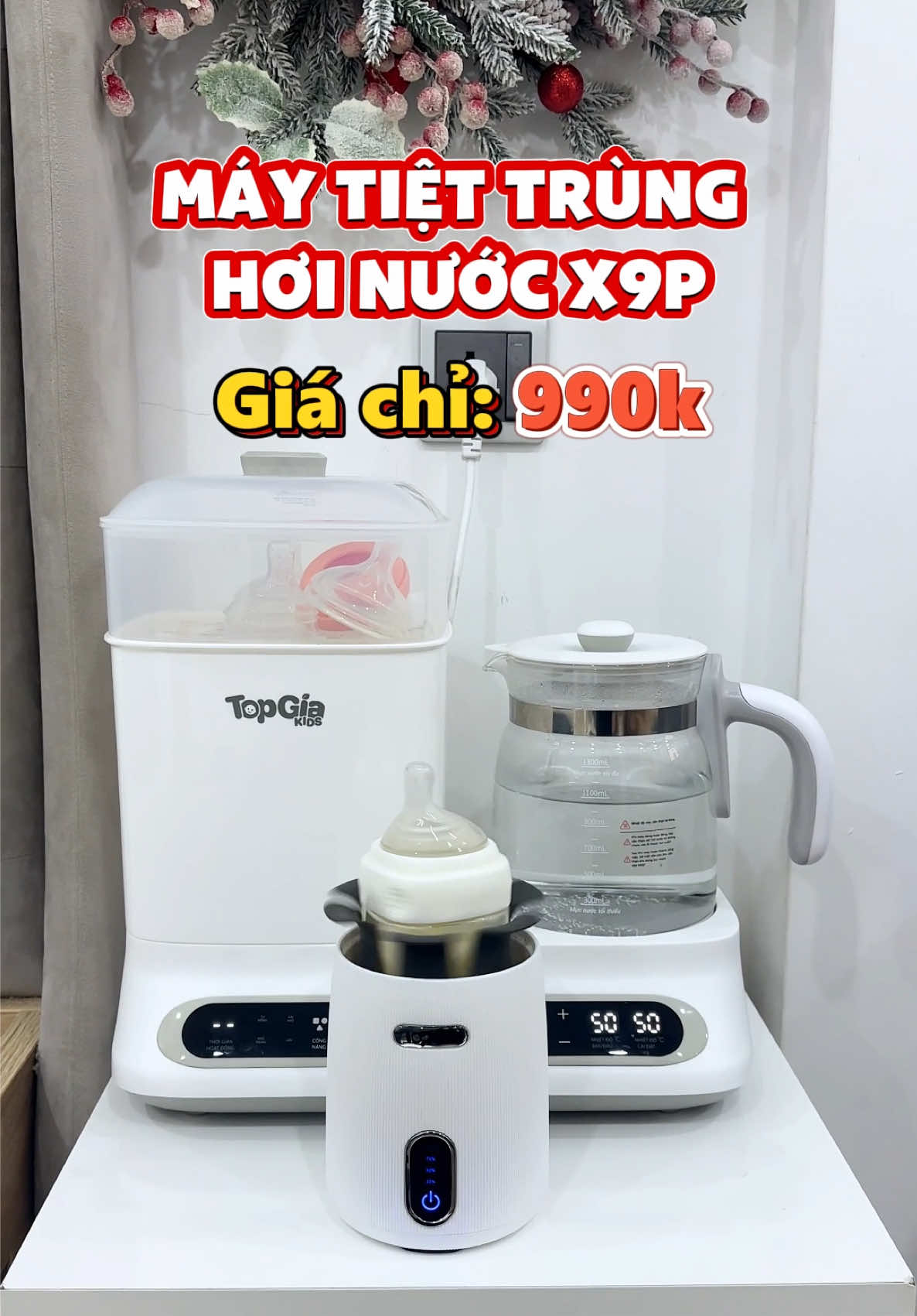 Máy tiệt trùng hơi nước X9P giá chỉ 990k #mayhamsuatiettrung #tiettrungbinhsua #reviewmaytiettrungbinhsua #binhsua #topgiakids #mebimsua #phasuachobe #mebimhiendai #ruabinhsua #chamsocmebe #songtichcucmoingay #TTSLive #TTSLiveSpecials