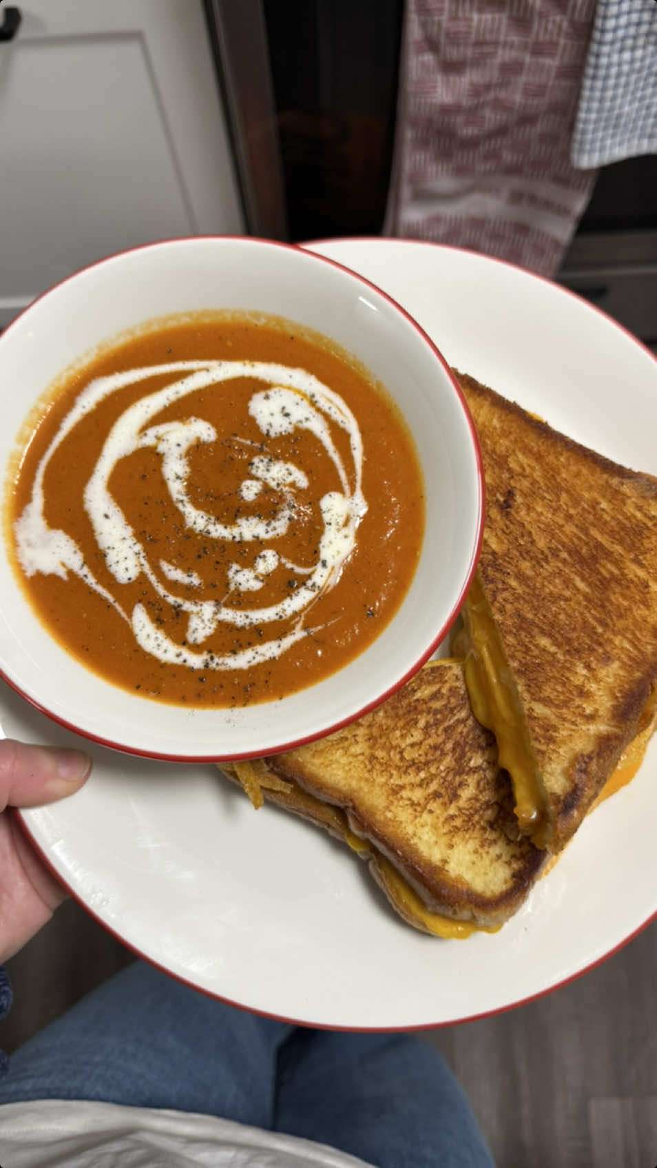 grilled cheese and tomato soup 🍅