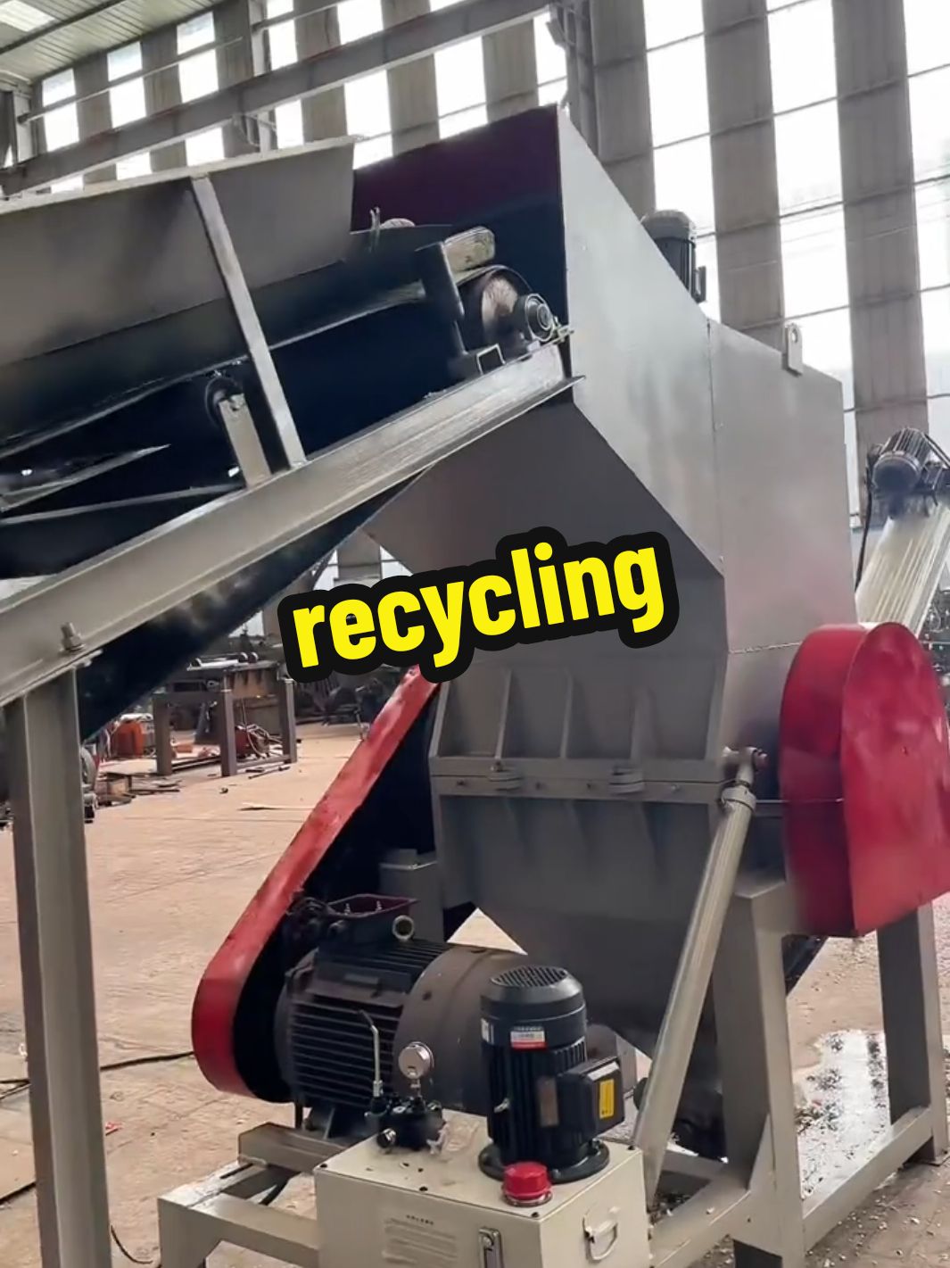 Plastic bottle recycling crushing simplified version #recycling #recycle #machine #plastics #plasticbottles 