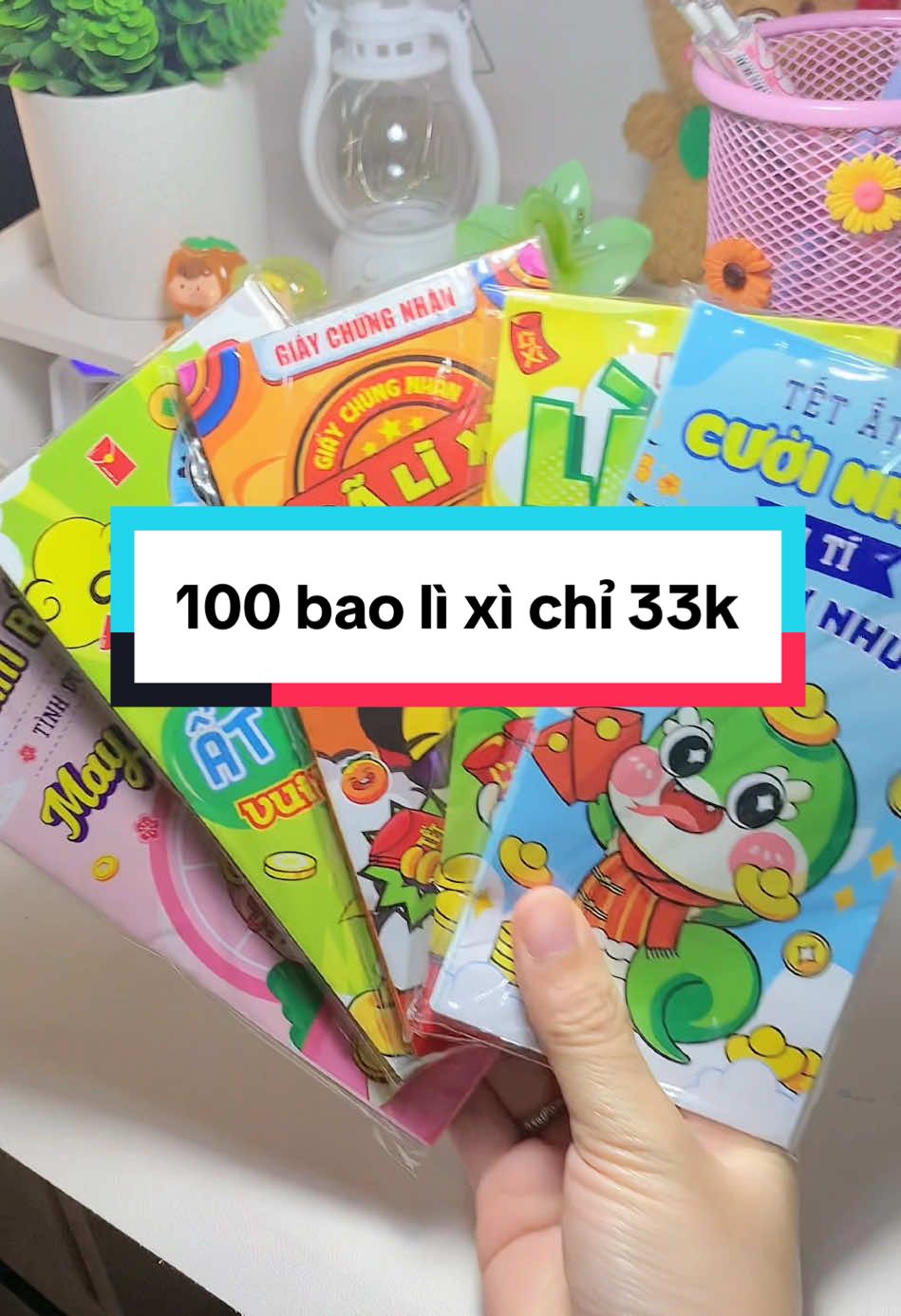 100 bao lì xì chỉ 33k thuiii #baolixi #tet2025 #baolixiconran #baolixicute #lixitet2025 