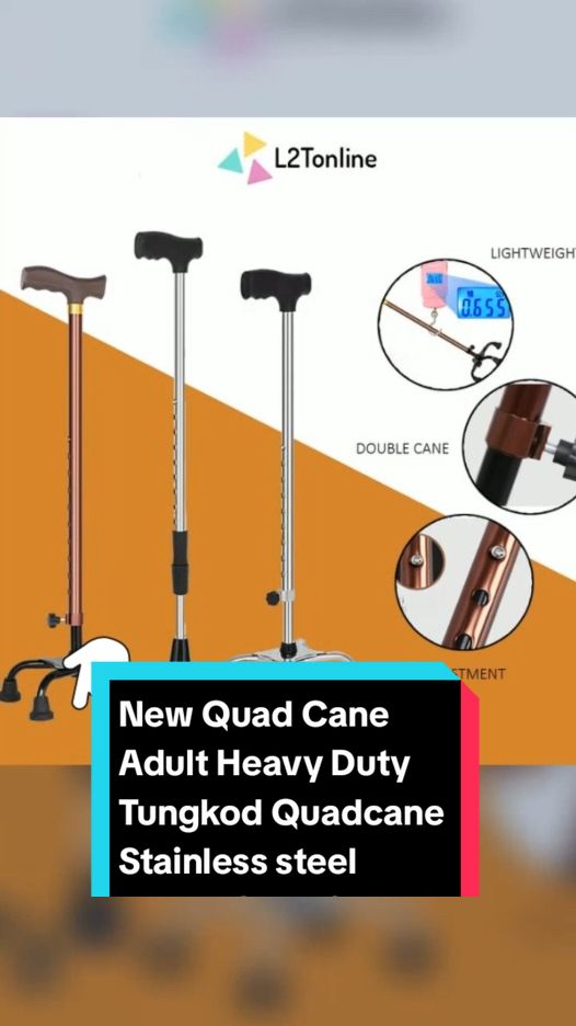 New Quad Cane Adult Heavy Duty Tungkod Quadcane Stainless steel Trusty Cane for Elders Tungkod Cane Only ₱159 pesos! Don't miss out! Tap the link below! #quadcaneadult #TikTokShop #TikTokFashion #tiktokfinds #tiktokph #tiktokaffiliate #LearnOnTikTok 