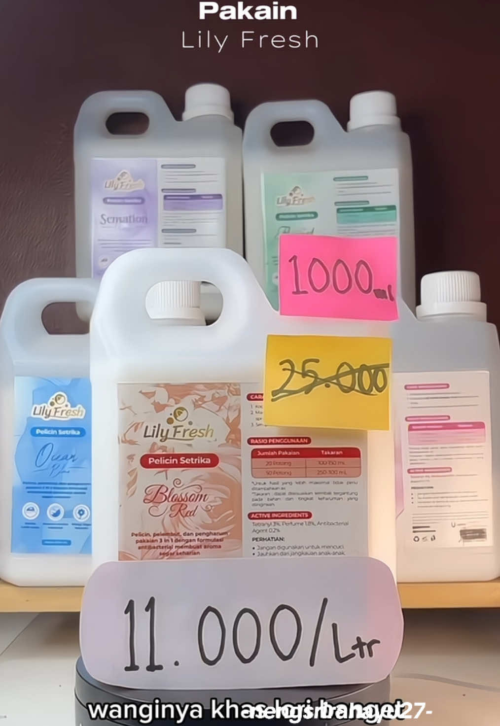 Rekomended banget pewangi pakaiannya bunnn murah juga 🌸🩷 #lilyfresh #pewangipakaian #pelembutpakaian #pelicinpakaian #parfumlaundry #parfumlaundrytahanlama #parfumlaundrybestseller #promoguncang1212 #megaguncang1212 #cuantanpabatas 