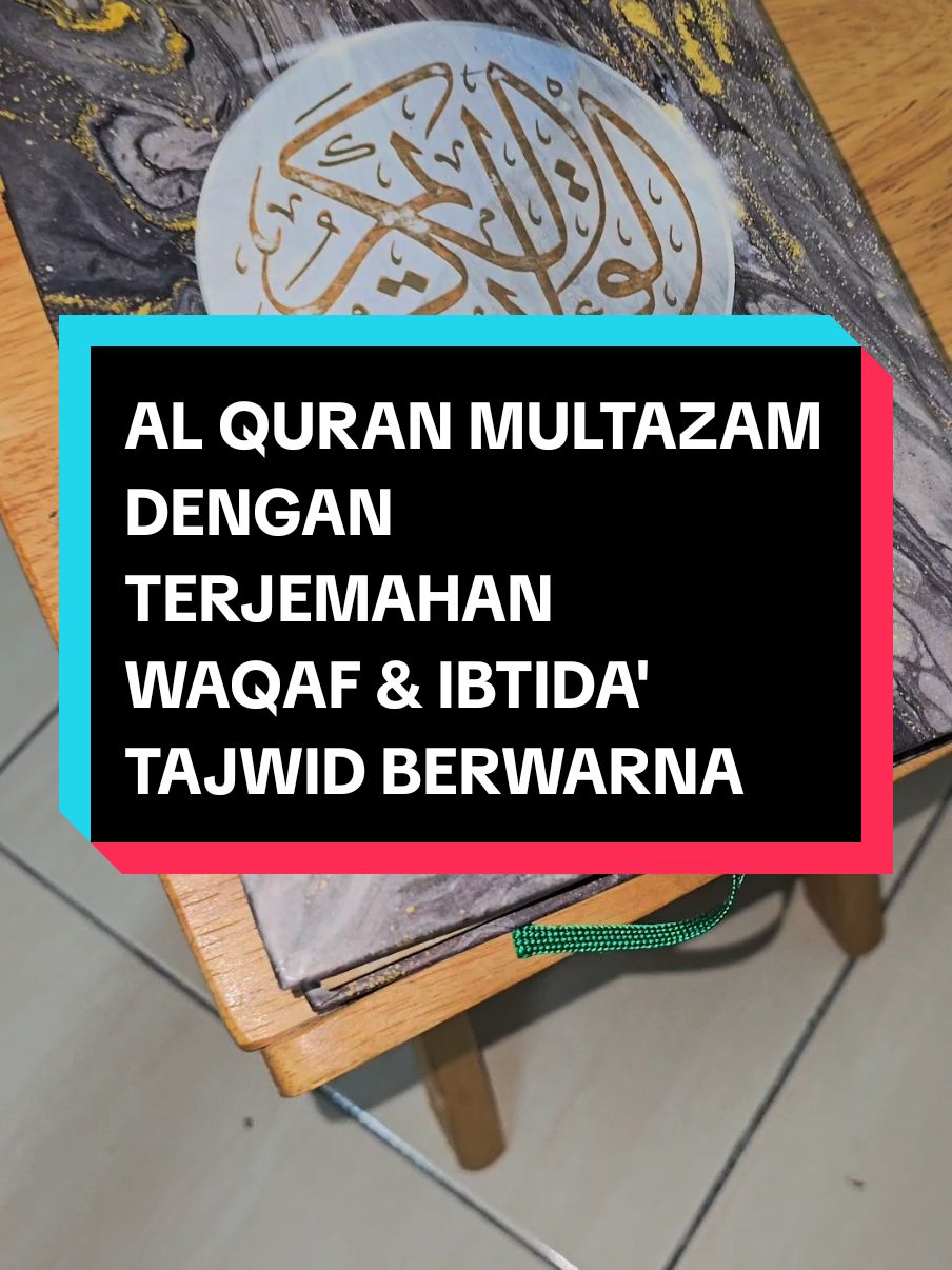 Karya Bestari AI-Quran Al-Karim Multazam Terjemahan • Panduan waqaf ibtida' Kaedah tajwid berwarna beserta panduan. Saiz : A6 A5 B5 A4 B4   #alquran #multazam #marimengaji 