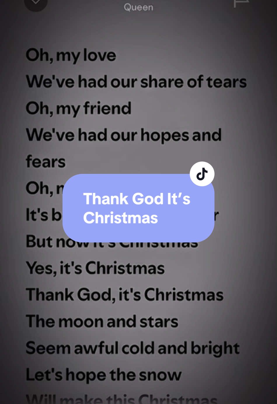 Thank God It’s Christmas🎶 by: Queen #lyrics #thankgoditschristmas #christmas #queen #spotifylyrics #lyricsonbrickz #fypシ゚ #fyp #foryoupage