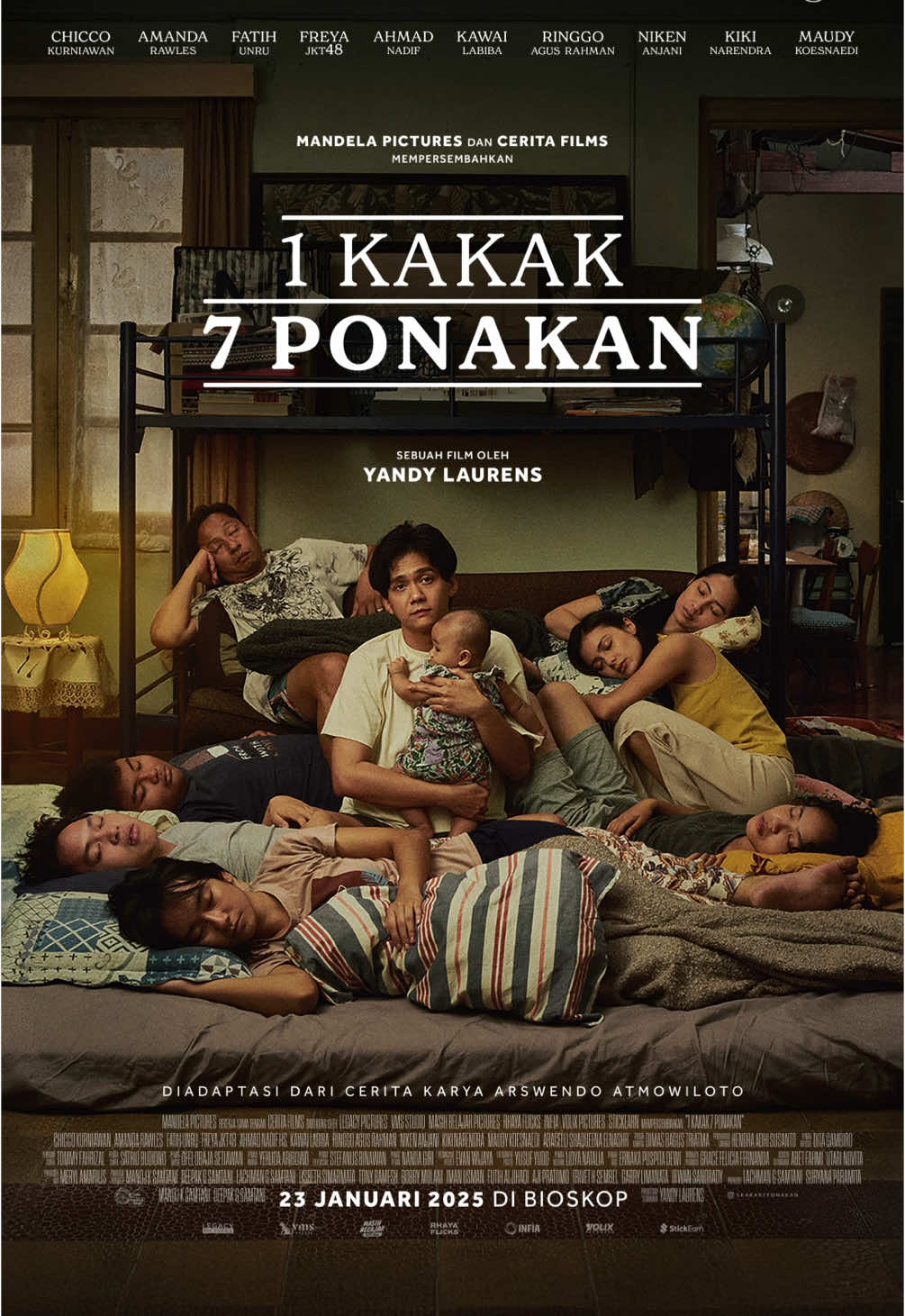 Kakak-kakak yang kerja dari pagi sampe malem, belom lagi harus merawat keluarga, mengejar cinta dan cita-cita, ternyata bukan cuma kita. Itu semua juga dialami oleh Kak Moko @Chicco Kurniawan . Film 1 Kakak 7 Ponakan akan tayang mulai 23 Januari 2025, di bioskop! Sampai jumpa. Dadaaaah. 👋👋👋 #1Kakak7Ponakan #1K7P #SAKATUPO #OfficialPoster #ceritafilm #yandylaurens #filmindonesia #filmbioskop #mesramesraannyakecilkecilandulu #chiccokurniawan #fyp #fypシ゚ #tiktoktainment 