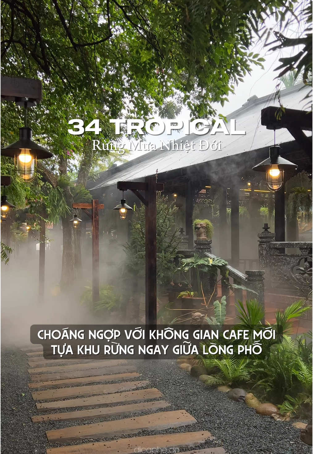 34 Tropical - Rừng Mưa Nhiệt Đới. Thật sự choáng ngợp trước không gian rộng lớn của toạ độ cafe mới này #dicaphedn #cafedanang #danang 