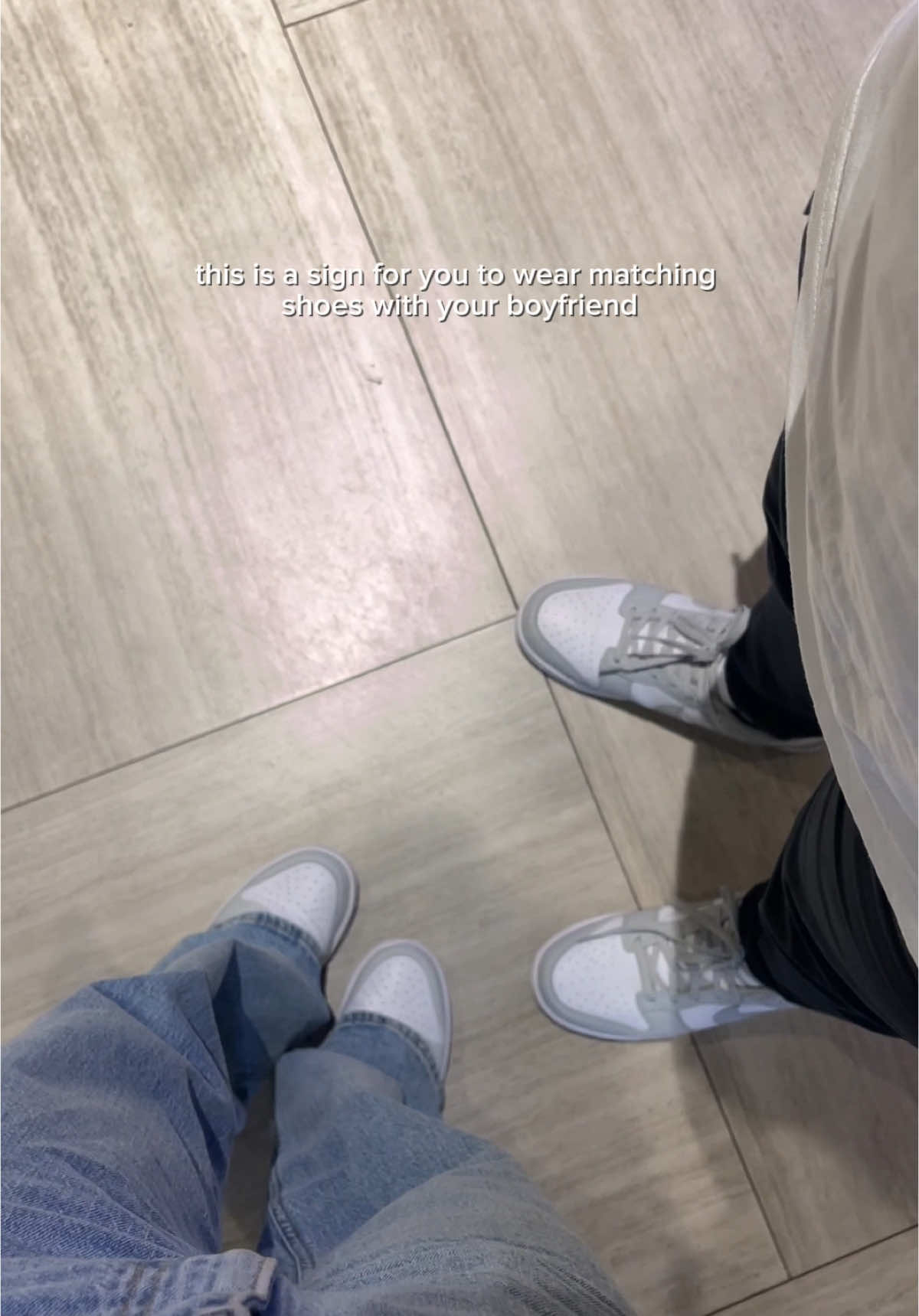 matching shoes 🫶🏻 #coupleshoes #matching #nikedunklow #coupleinspiration 