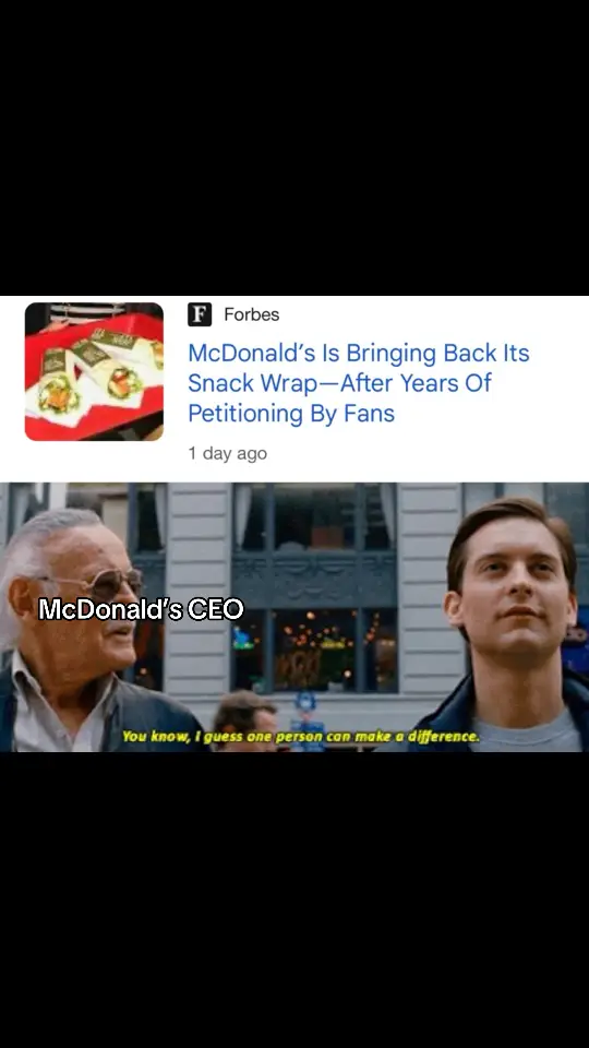 #mcdonalds #snackwraps #unitedhealthcare #ceo #meme #spiderman #fyp