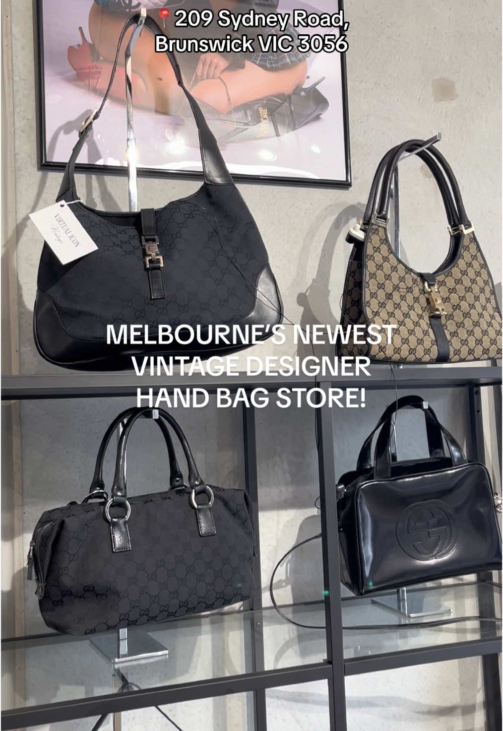Open all weekend! Come and visit us at 209 Sydney Road Brunswick 🤍 #vintagedesigner #handbag #designerhandbags 
