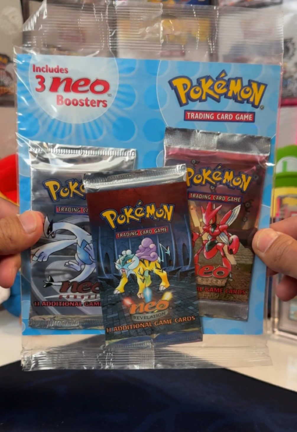 Episode 137 of Should I Open it? Or Should I Keep it Sealed? - a 3 pack of Neo from 2000! Hmm, what should we do 🤔 #pokemon #pokemoncommunity #pokemontcg 