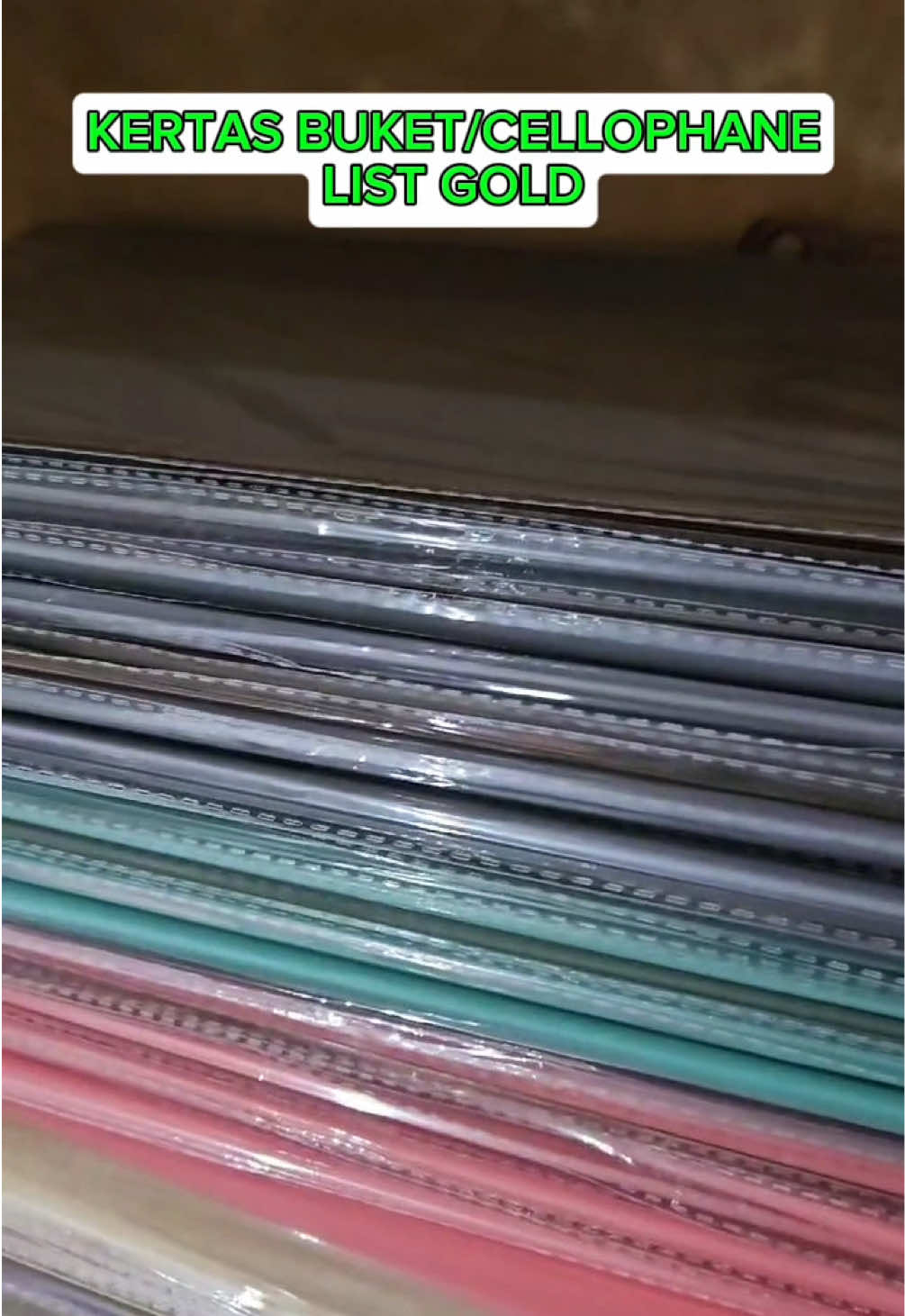 kertas buket/cellophane ready banyak warna🤩 #kertasbuket #buketjember #cellophane 