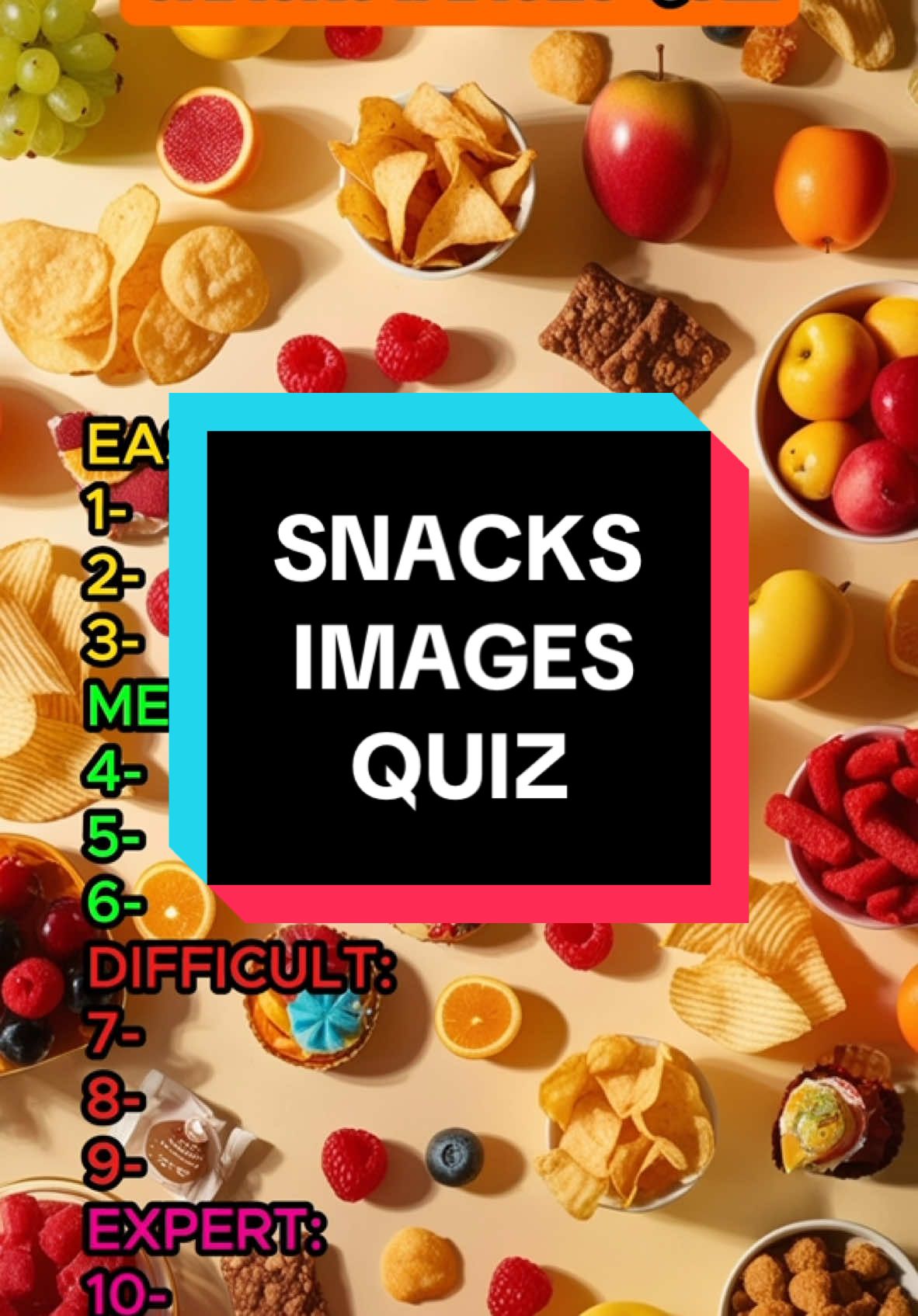 Can you name all these snacks? #snack #snacks #food #quiz #trivia 