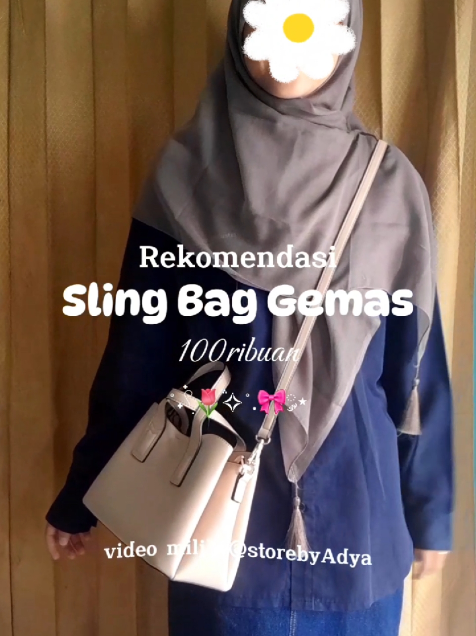 Ootd simple dengan tas slempang semanis ini🥰✨️ #OOTD #ootdhijab #tasselempang #tas #muslimah #hijab #fyp 