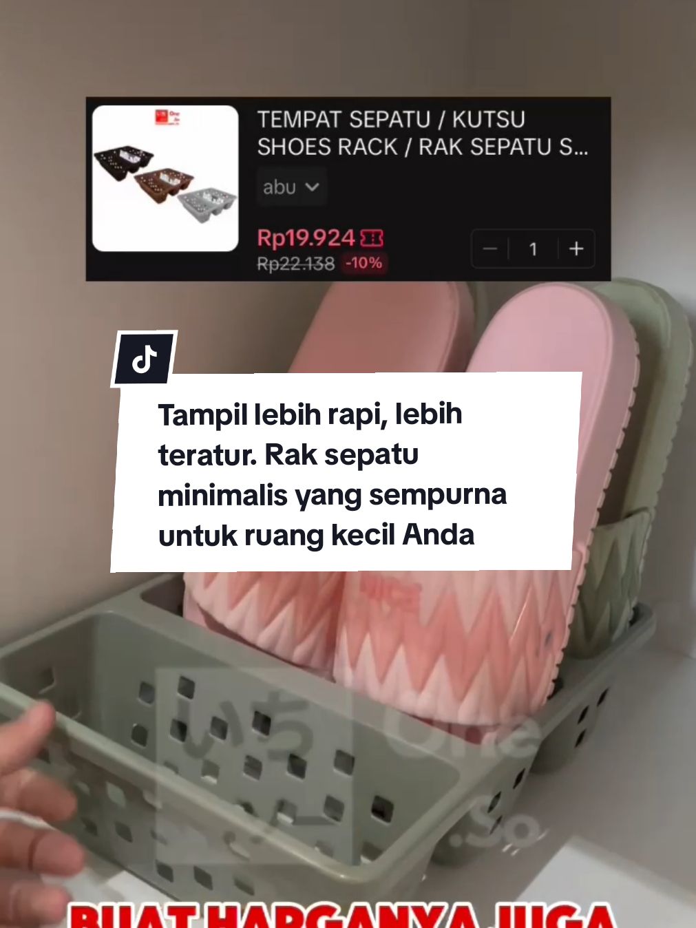 Sederhana tapi fungsional! 🥿✨ Rak sepatu minimalis ini hadir untuk menyempurnakan tampilan ruangan Anda, praktis dan tetap stylish #fyp #ForYou #ForYouPage #fypindonesia #fypchallenge #ThisIs4You #TikTokTrend #live #trending #viral #ViralVideo #LikeForLike #GoodVibes #memories #happy #music #FollowMe #loveyoutiktok #2024 #promoguncang1010 