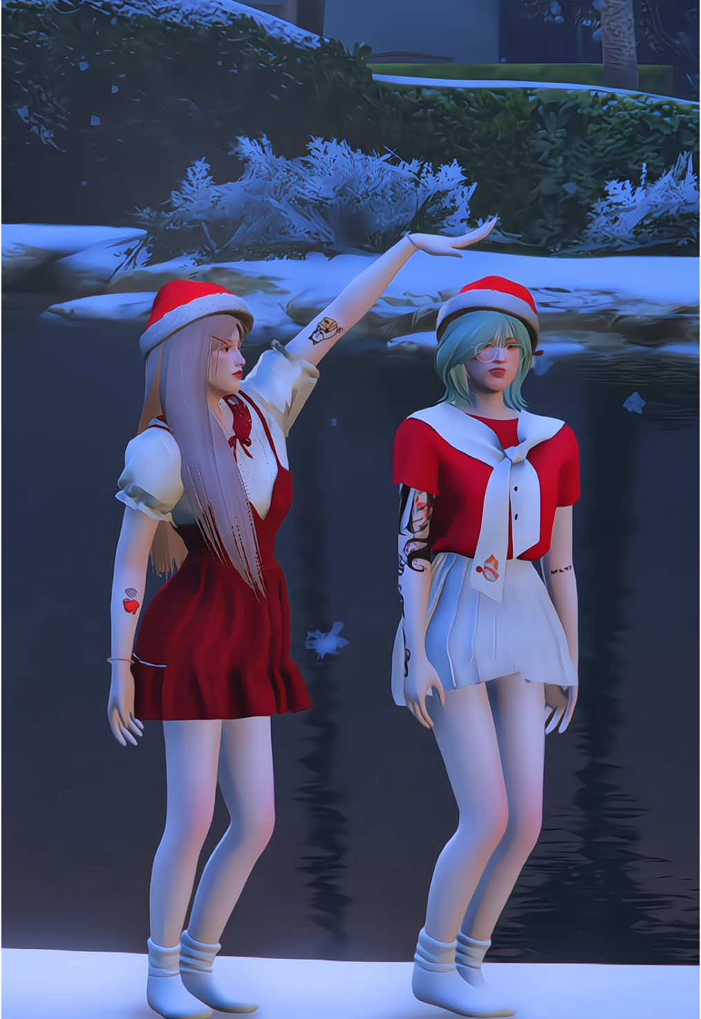 H.S.K.T. w/@kiewwan.n  🎄❤️ #sinhanna #passioncommunityfivem #passioncommunity #hsktdance #gta5 #fivem 