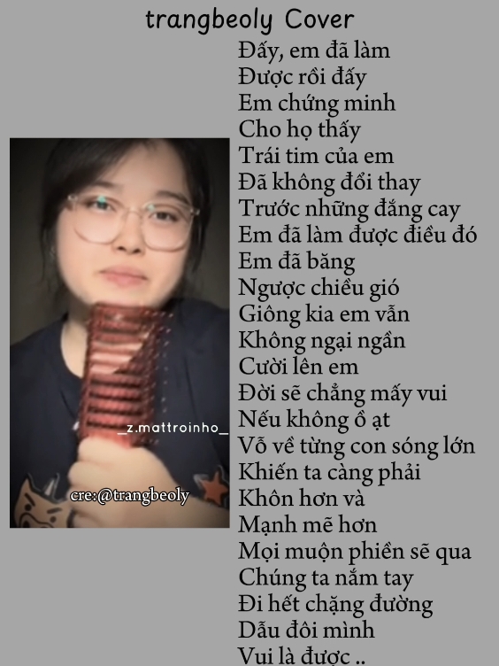 Đấy, em đã làm được rồi đấy... #cover #coversong #lyrics #music #nhaccoloi #nhacchill #nhactamtrang #nhachaymoingay #tamtrang #zmattroinho #viral #xh #fypシ 