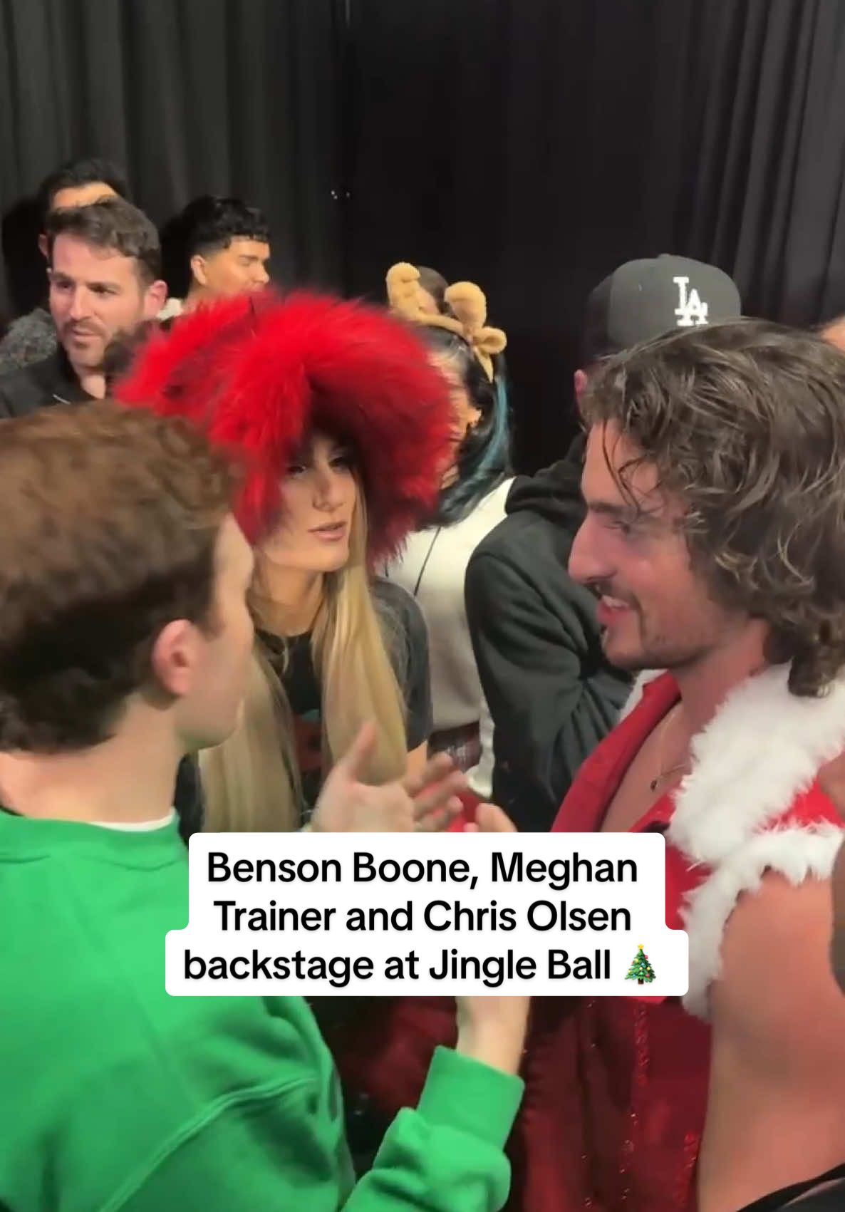 @Benson , @Meghan Trainor and @Chris Olsen backstage at Jingle Ball 🎄 #bensonboone #meghantrainor #chrisolsen #jingleball #backstage #bts #iheartradio #jingleball2024 #darylsabara 