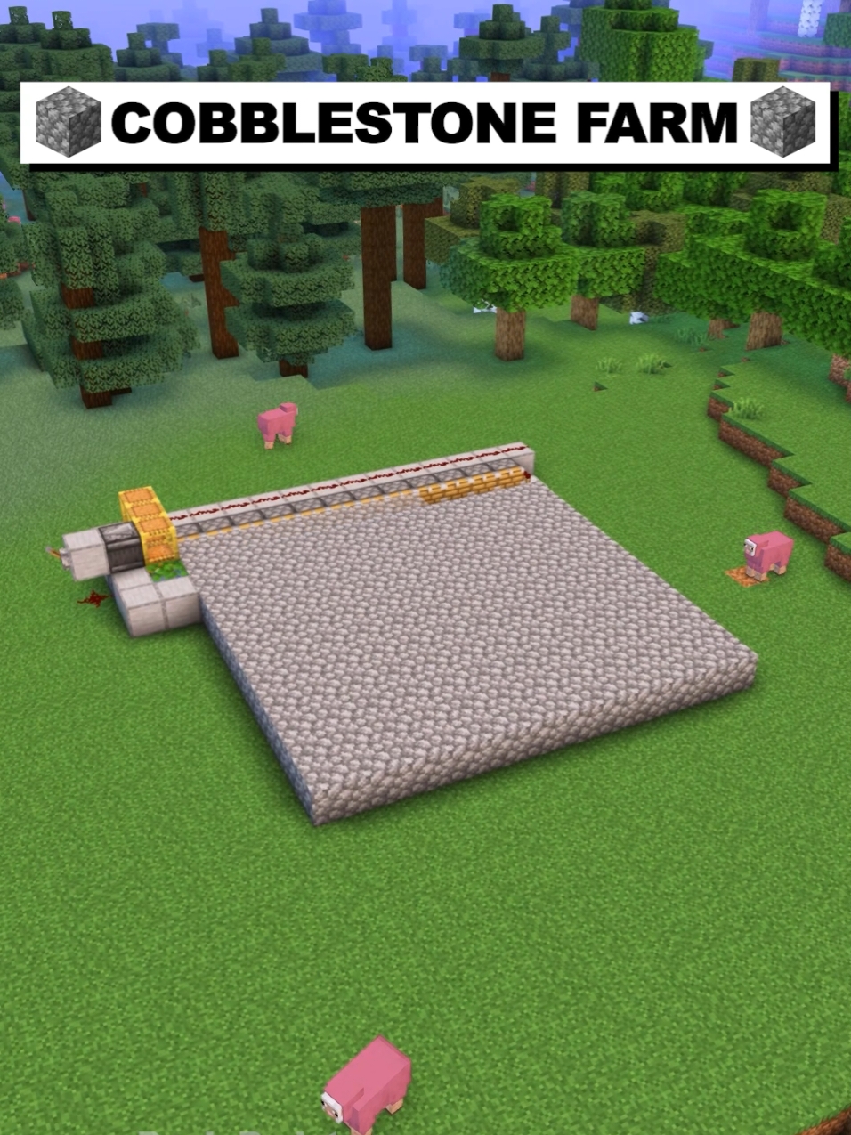 Minecraft Cobblestone Farm! #minecraftfarm #minecrafttutorial #Minecraft 