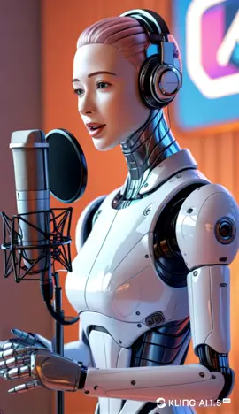 Professional_Mode_Robot_talking_into_a_microphone_ #IA #robot #sing