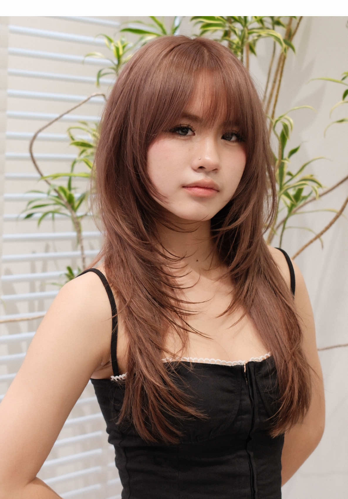 Long Layer + Ash Brown 🖤 Bạn này bóc đen lun đấy ạ  #mirohstudio 