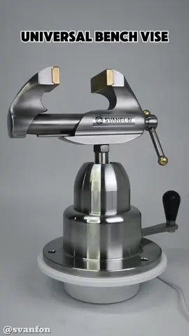 This universal bench vice features a 304 stainless steel body, ensuring durability and corrosion resistance. It comes with two sets of jaws. The brass jaws are designed for soft clamping, while the stainless steel ones serve other purposes. The polished surface gives it a smooth and appealing appearance. With its universal design, it can be adjusted to multiple angles, offering great flexibility and convenience when dealing with different workpieces and tasks. It has a weight of approximately 5.1 kg. #DIY #press #model #Mini #drill #punch #lathe #vise  #vice #bench #svanfon #benchvise #benchvice #benchdrill #Miniature #Smallmachines  #CNC #Milling #airhammer #powerhammer #svanfonmodels #svanfonmicromech #models #machine 
